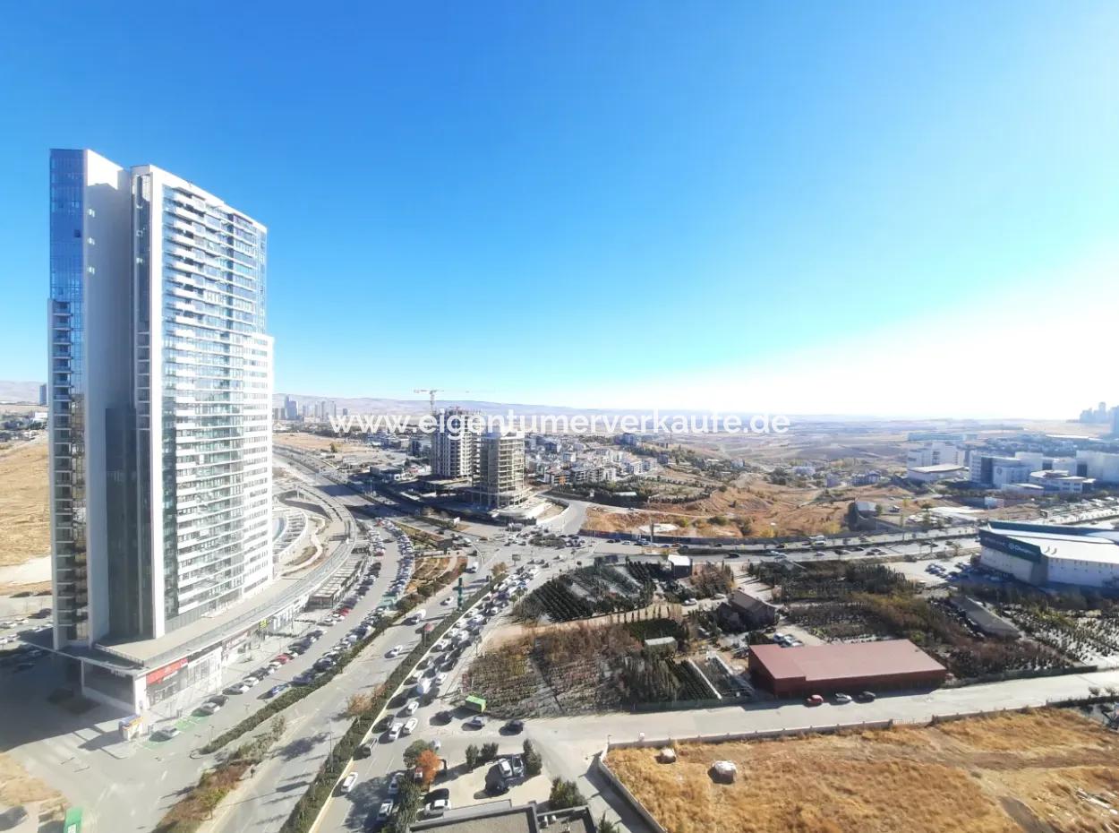 3+1 110M² 19Th Floor Boulevard View Apartment For Sale In Beytepe İncek Bulvar Loft Complex