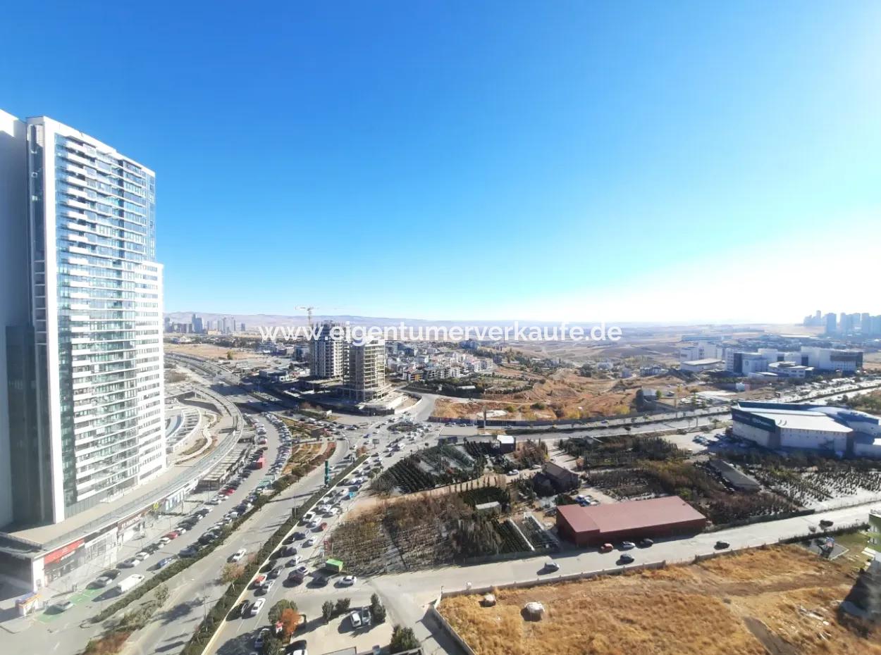 3+1 110M² 19Th Floor Boulevard View Apartment For Sale In Beytepe İncek Bulvar Loft Complex
