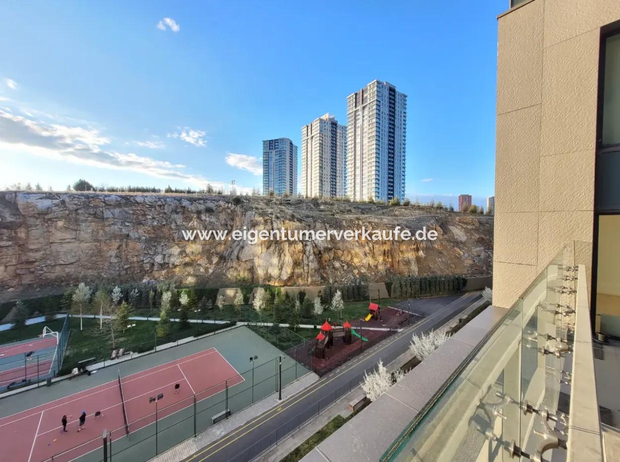 Empty İncek Loft For Sale Terrace 4+1 Mogan View 146 M² 1St Floor Apartment