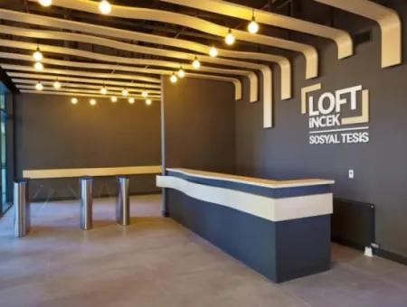 İncek Loft Kiralık  1+1 Şehir Manzaralı 10.Kat Daire